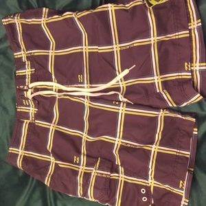 Men's Billabong Board Shorts Green Plaid